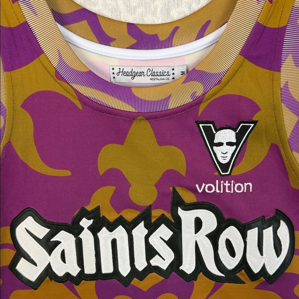 Headgear Calassics Basketball Jersey Saints Row Purple Tank Top Embroidered Sz.M